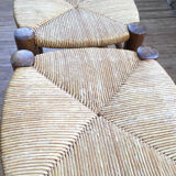 Pair of straw stools