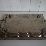 Silver metal tray