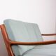 Danish 3-seater sofa in teak and new fabric, Senator model Ole Wanscher, France & Son.