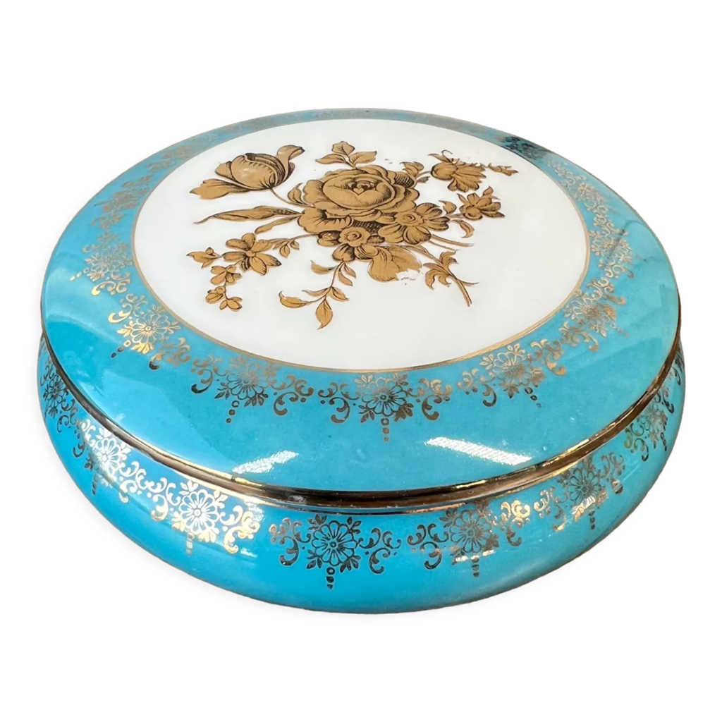 Petite Boîte Ronde En Onyx – Déco Vintage Et élégante