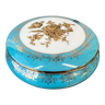 Boîte ronde en porcelaine bleue & dorée