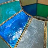 Suspension in coloured mother-of-pearl and brass