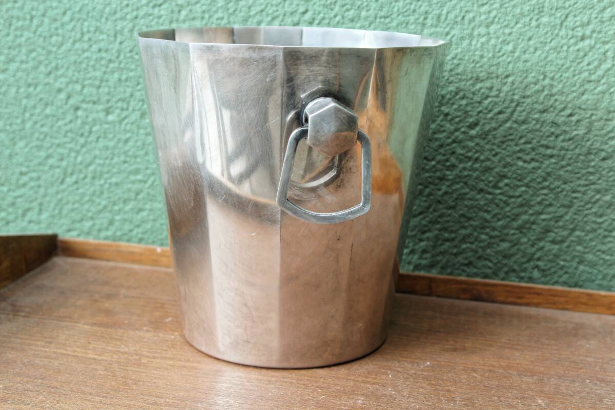 Champagne bucket in silver metal, André Leroy