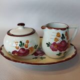 Longchamp Agen model sugar bowl and creamer on tray