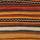 Tapis Kilim vintage long et large, orange et rouge, 5 x 13 cm, 149 x 402 cm, SK 33068