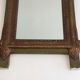 Louis XVI style mirror in patinated and gilded wood