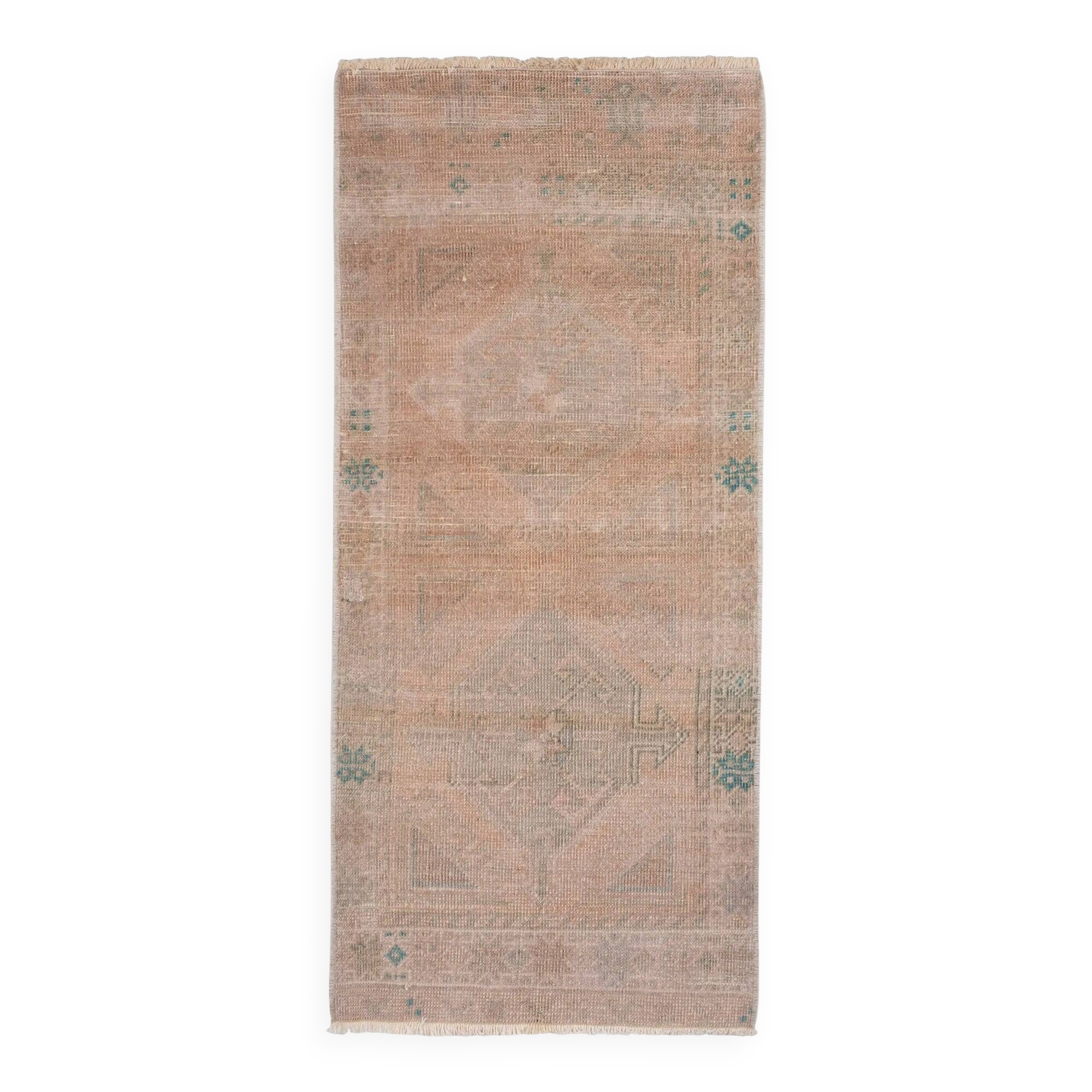 Vintage handmade Turkish rug 57x122 cm