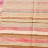 Striped wool kilim rug, 216x292 cm