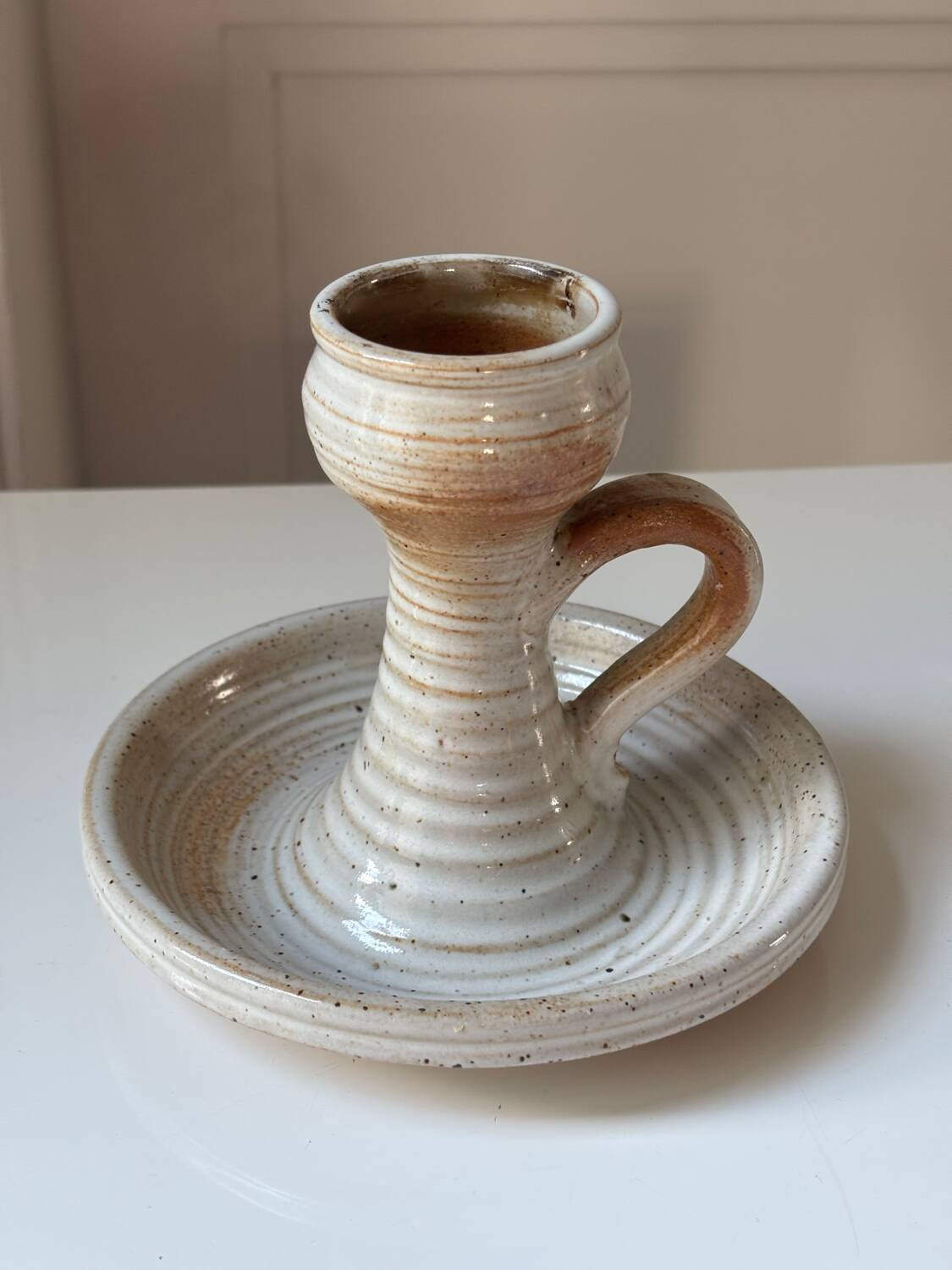 Marais stoneware candle holder