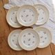 6 vintage dessert plates Céranord "Cheverny" - Floral pattern