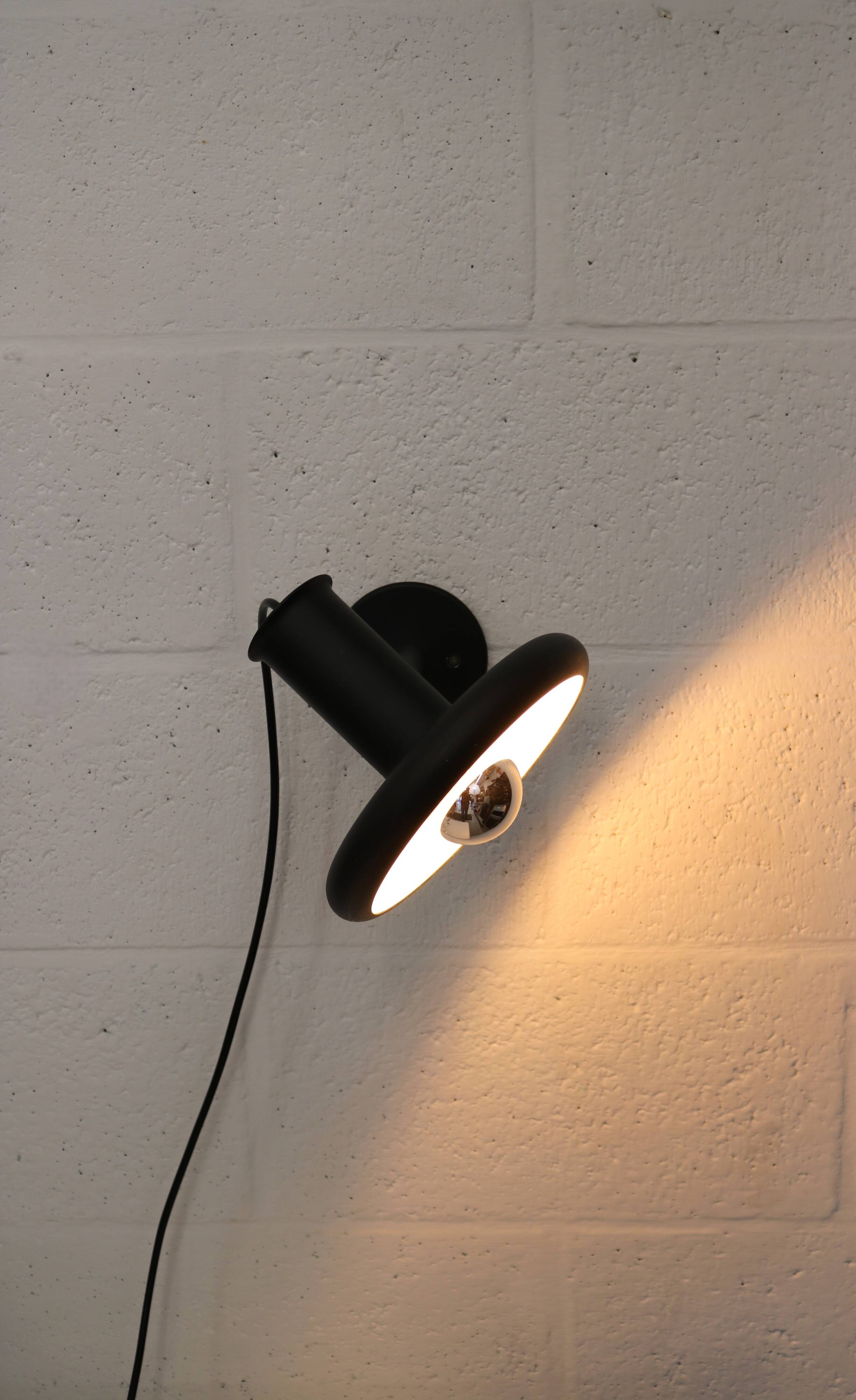 Top Design Fog & Morup black Wall Lamp - Optima 5 - Designed By Hans Due