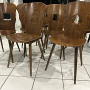 Set of 12 Baumann bistro chairs model Gentiane vintage 1970
