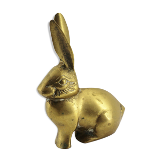 Brass rabbit statue