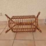 Rattan magazine holder