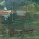 Painting "River bathed in light" HST Post impressionist signed