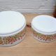 Lot 2 salad bowls Arcopal small flowers