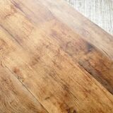 Oak farmhouse table and its two benches