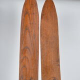 Pair of wooden skis