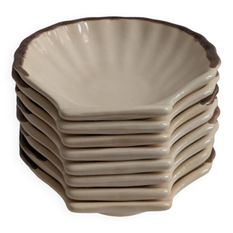 8 Emile Henry ceramic shell bowls
