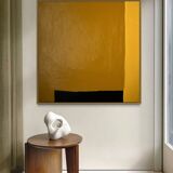 Abstract yellow-ochre canvas 80x80cm