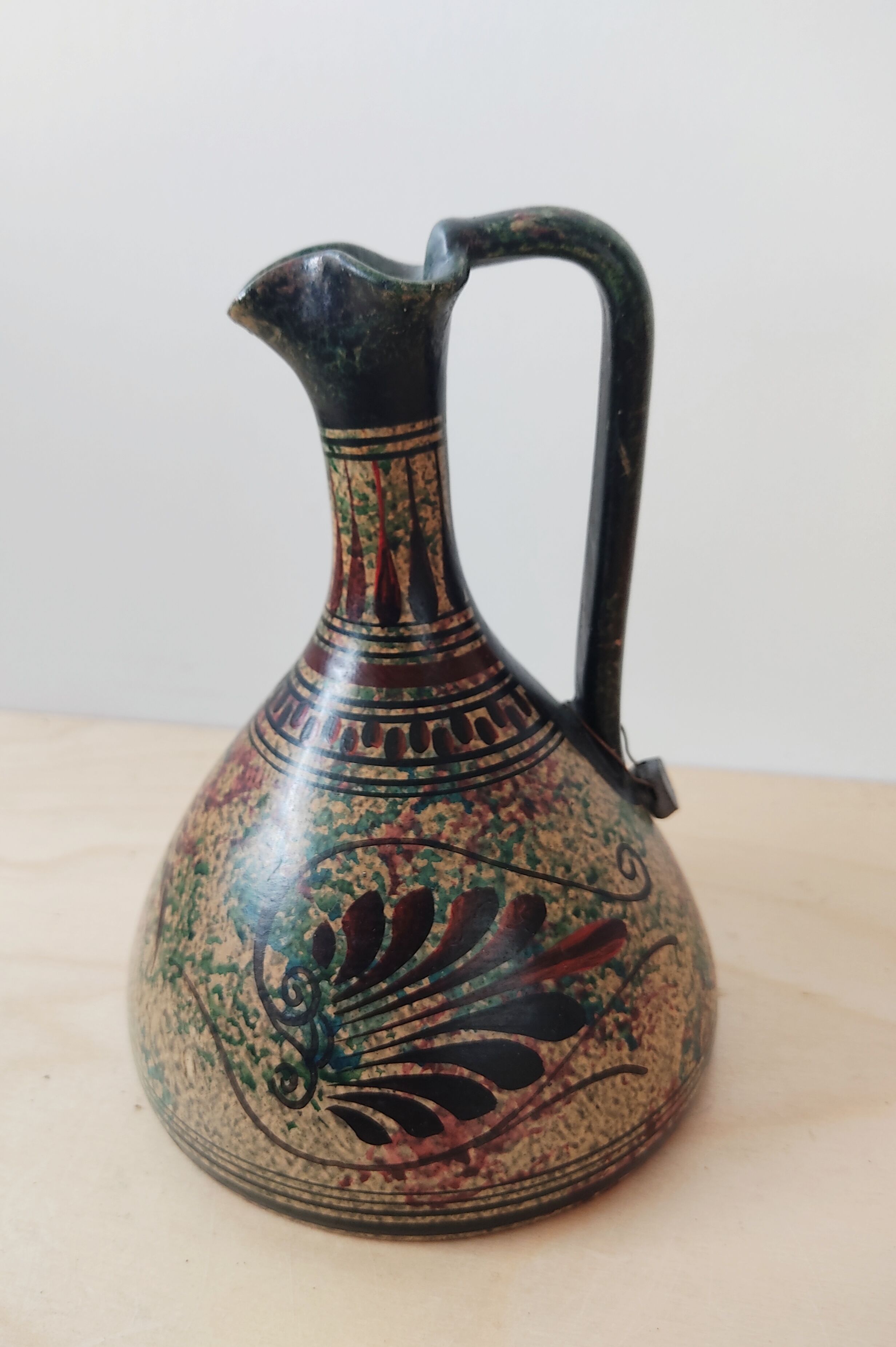 Vintage Greek ceramic pitcher