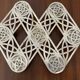Art nouveau silver metal underside, retractable