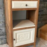 Art Deco bedside, grey marble