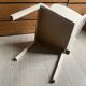 White wooden low chair 50s