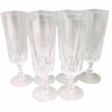 6 cut crystal flutes