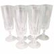 6 cut crystal flutes