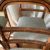 Six turned wooden chairs