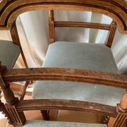 Six turned wooden chairs