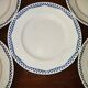 5 assiettes plates Moulin des loups et Hamage Orchies France bleu Années 50