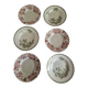 Set of 6 Deep Plates Saint Amand Terre De Fer Anemone Model Den