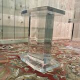 Glass and plexiglass coffee table signed