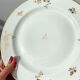 6 flat plates porcelain Limoges golden white