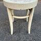 Tabouret rond vintage en bois courbe style bistro