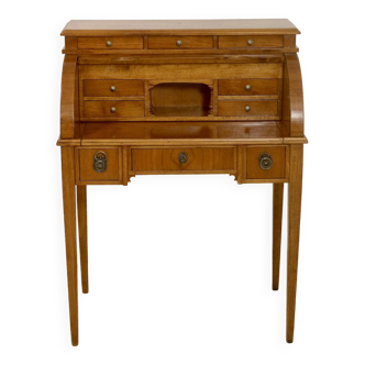 Cherry wood cylinder desk in Louis XVI 1900 style. Ref Laura.