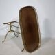 Regency Brass and Teak Bar Side Table with Removable Tray, 1960s