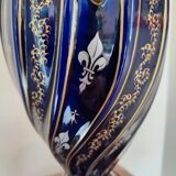 Two-handled baluster vase in late 19th century earthenware from the Gustave Asch factory (1856-1911)