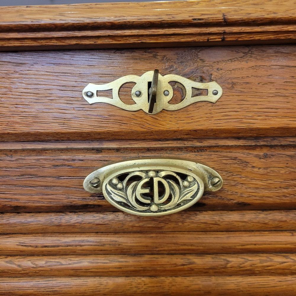 Filing cabinet with a curtain