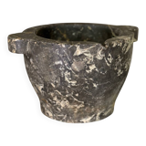 Large grey marble mortar Saint Anne, 19th century