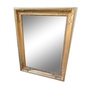 Miroir en bois dore dorure a la