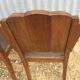 4 wooden and leather chairs art deco
