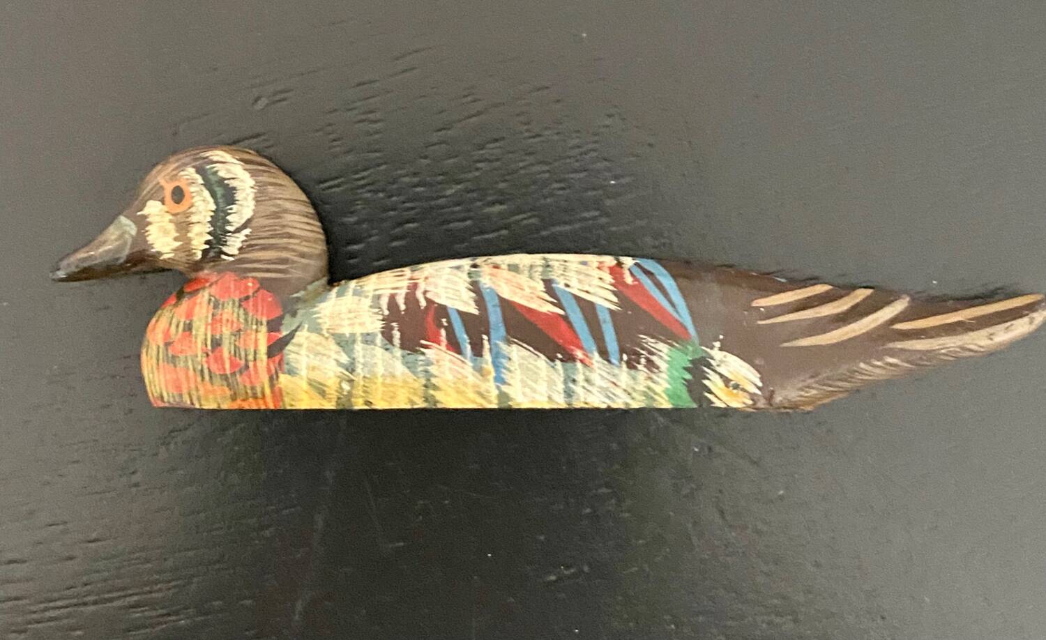 6 duck knife holders in lacquered wood