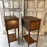Pair of Louis XVI style bedside tables 1970s