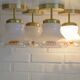 Set of 4 Vintage Sconces Flush Mount Mazzega Murano Glass Ceiling Lights