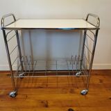 Vintage wheeled service in chrome-plated metal