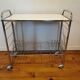 Vintage wheeled service in chrome-plated metal