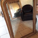 Mirror Napoleon III white waxed gold 117 x 78cm